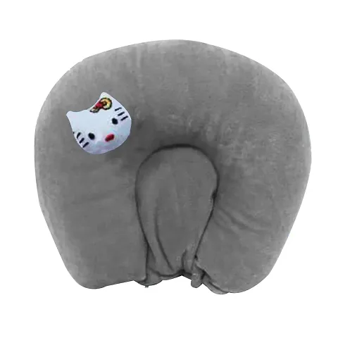 Pillow Cotton,Baby Head Shaping Takiya Detachable Mustard/Rai Seed Pouch for Easy Washing Feeding Nursing Baby Neck Pillow-Grey