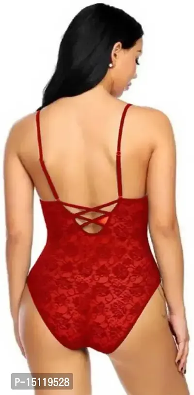 Newba Sexy Babydoll Lingerie, for Women/Girls,/Free. Size for Sex, Honeymoon Night Sex Nighty, Beachwear Red-thumb2