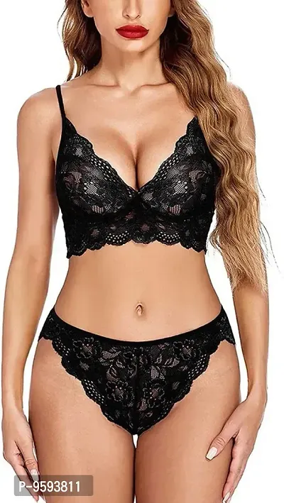 Plus Size Lace Bra And Sling Set Sexy And Naughty Lingerie For