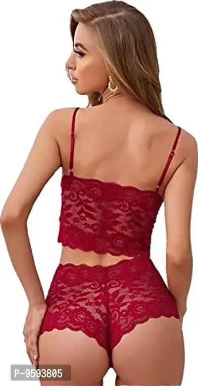 Newba Women's sexy Bra Panty,bikni |Lingerie Set |Hot  Sexy for Newly Married Couples Honeymoon/First Night/Anniversary |for Women/Ladies/NaughtyGirls] (Red1)-thumb2