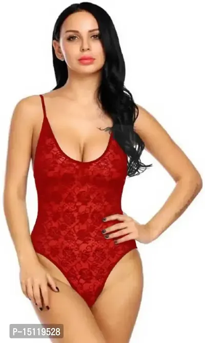 Newba Sexy Babydoll Lingerie, for Women/Girls,/Free. Size for Sex, Honeymoon Night Sex Nighty, Beachwear Red