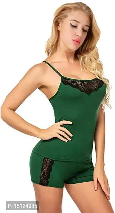 Newba Sexy Babydoll Lingerie nikkar top, for Women/Girls,/Free. Size for Sex, Honeymoon Night Sex Nighty, Beachwear Green-thumb4