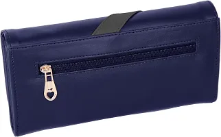 Beautiful Vegan Leather Blue Hand Clutches For Women And Girls-thumb2