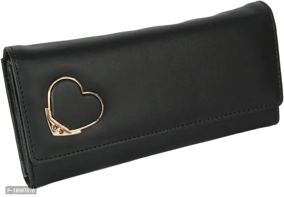 Beautiful Vegan Leather Black Hand Clutches For Women And Girls