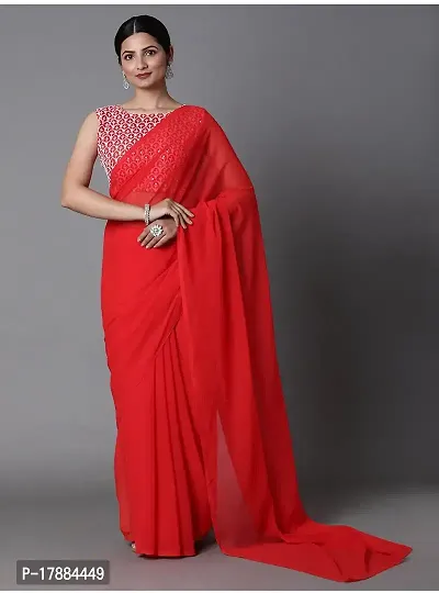 Trendy Georgette Saree with Blouse