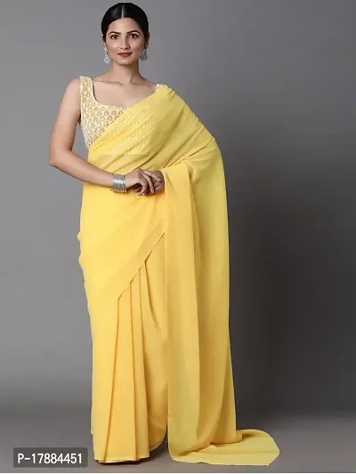 Trendy Georgette Saree with Blouse