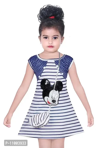 S.M MUNIF DRESSES Girls/Kids Western Style Knee Length Summer Dresses for Girls | Girl Check Printed Above Knee Length Mini/Short Bodycon Regular wear Dress-thumb3