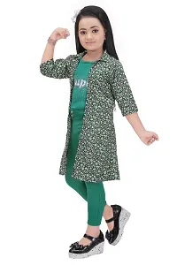Girls Green Party Wear set-thumb2