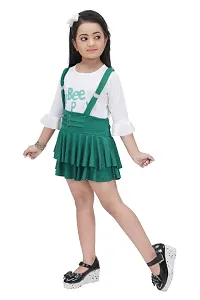 Girls Green Tow piece party wear set-thumb3