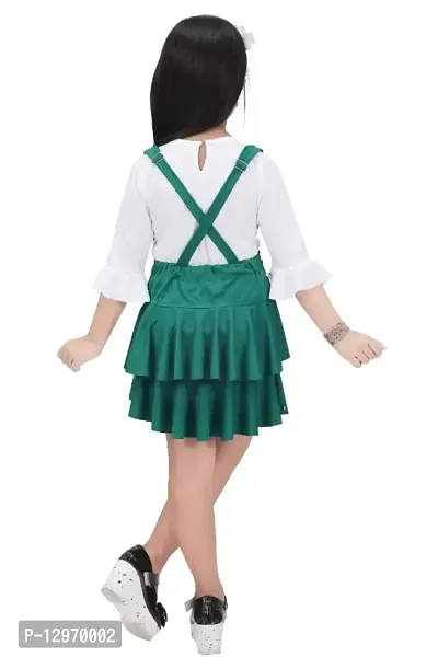 Girls Green Tow piece party wear set-thumb3