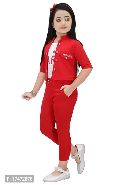 Red Crepe Clothing Set