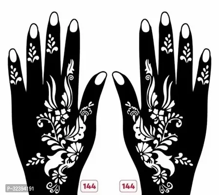 Hand Mehandi Stickers Black Set Of 1