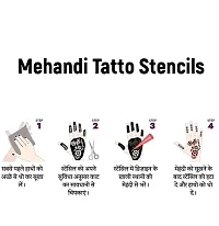 Hand Mehandi Stickers Black Set Of 8-thumb1