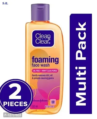 PACK OF 2 CLEAN AND CLEAR FOAMING FACEWASH 150ML .....-thumb0