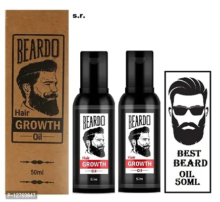 BEST BEARD GROWTH OIL FOR FASTER GROWTH 50ML PACK OF 2-thumb0