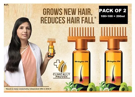 Indulekha Bringha Oil Clinically Proven to Grow New Hair Reduces Hai  TheUShop