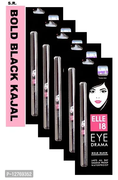 BUY NOW ...PROFESSIONAL ELLE 18 BOLD BLACK KAJAL PACK OF 5