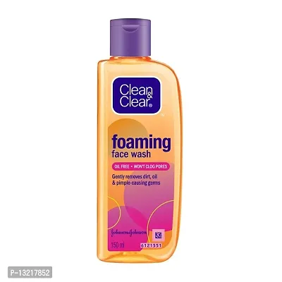 PACK OF 1 CLEAN AND CLEAR FOAMING FACEWASH 150ML FOR OIL FREE SKIN-thumb0