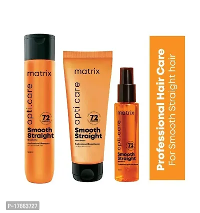 MATRIX ANTI-FRIZZ Kit | For Salon Smooth, Straight hair | with Shea Butter | Shampoo 350ml + Conditioner 98g + Hair Serum 100ml-thumb0