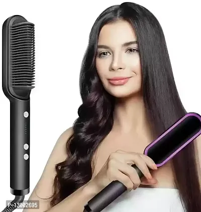 Hair Straightener Comb For Women Men Hair Styler Straightener Machine Brush Ptc Heating Electric Straightener With 5 Temperature Control Hair Styling Staightners-thumb4