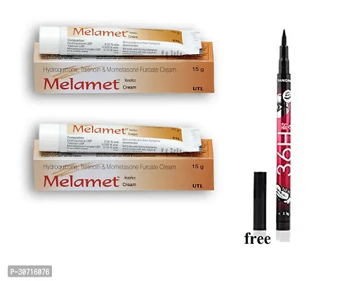 pack of 02 Melamet dark spot remove night cream 15g + eyeliner free-thumb0