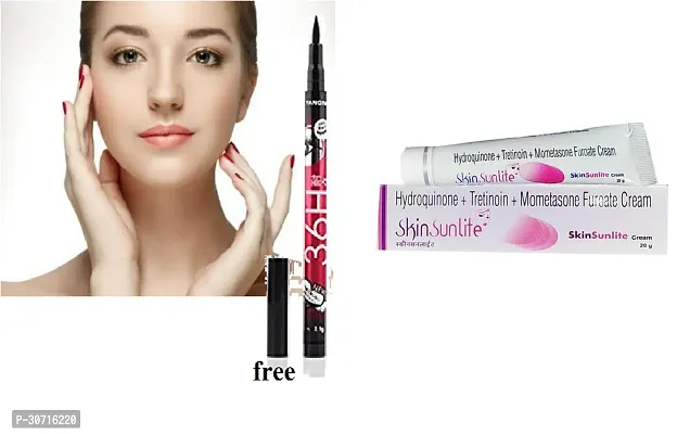 36h Pen Eyeliner + Women Skin Sunlite Face Whitening Cream 20g