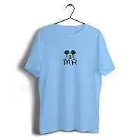 Reliable Blue Cotton Printed T-Shirt For Men-thumb1