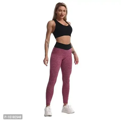 Geifa High Waisted High Stretch Slimming Butt Lift Athletic Pants (26 Till 32) Pink-thumb4