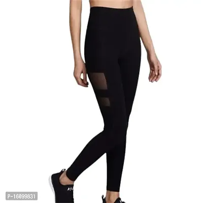 Geifa Women's High Rise Slim Fit Yoga Pant Jegging (L) Black
