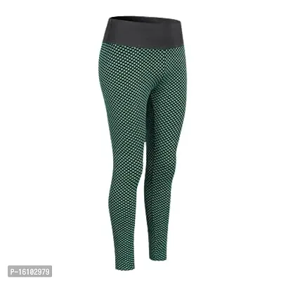 Geifa Leggings for Women High Waisted Yoga Pants Workout Tummy Control Sport Tights Free Size (26 Till 32) (Green)-thumb5
