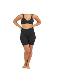 Geifa High Waisted Tummy Control Soft Workout Shorts Pack of 3 Black-thumb3