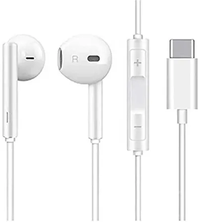 RRTBZ Type C Wired Earphone Headphone with Mic, Rich Bass and Noise Isolation Compatible for OnePlus, Samsung, Reno, Redmi, Realme, Vivo, iQOO, Oppo