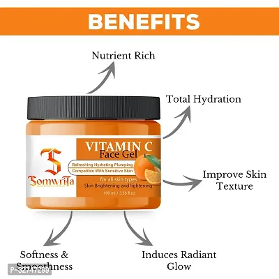 SOMWRITA a Complete Bright with Vitamin C face Gel For Instant Brighter Skin and Glowing Skin - 100ml-thumb2