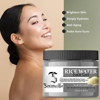 SOMWRITA Rice Water Moisturizing  Smoothing Face Gel / Exfoliation  soothnes / Dead Skin cell Removal Face Gel For Men  Women - 100 ml-thumb2