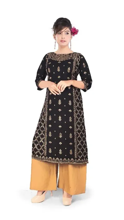 Women's Rayon Kurta Palazzo Set