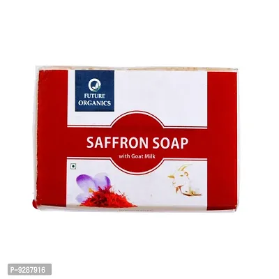 Future Organics Saffron with Goat milk Bathing Soap- Pack of 2 (100 Grams each) | Made with 100% Natural Herbal Ingredients-thumb0