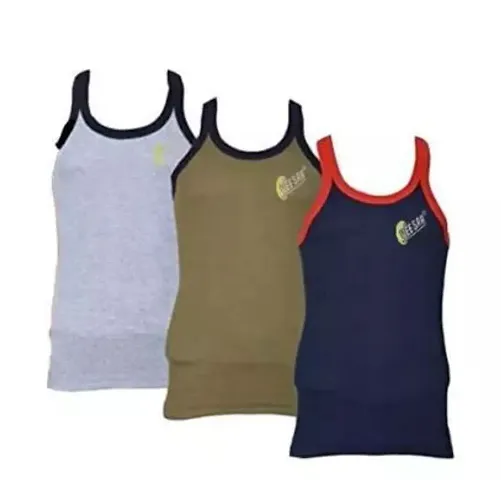 Stylish Blend Solid Gym Vest For Men Pack Of 3