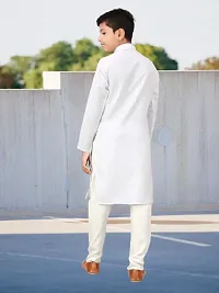 Stylish White Cotton Kurta Sets For Boys-thumb3