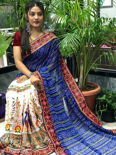 Stunning Georgette Embroidered Sarees