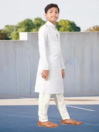 Stylish White Cotton Kurta Sets For Boys-thumb2