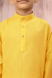 Stylish Yellow Cotton Kurta Sets For Boys-thumb2