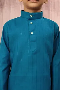 Stylish Green Cotton Kurta Sets For Boys-thumb2