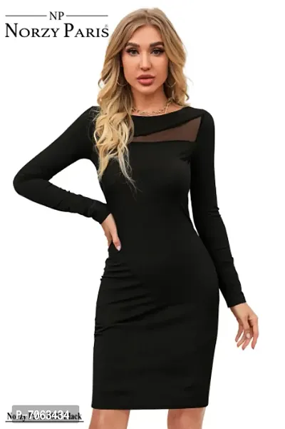 Women Knitted Stylish Dress-thumb0