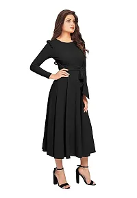 Stylish Solid Black Full Sleeve Gowns For Women-thumb1