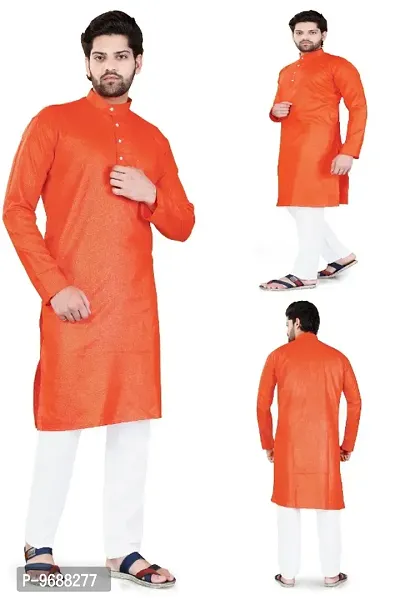 Men Kurta and Pyjama Set Cotton Blend-thumb3