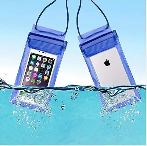 SENECIO? Waterproof Universal Mobile Pouch Rain Protector Case Bag 1Pc Blue Color