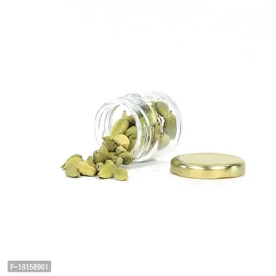 Very Small Glass Jar Coming with Metal Golden Color Air Tight and Rust Proof Cap Capacity 35 ml Pack of 6-thumb5