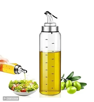 Glass Oil and Vinegar Cruet,Borosilicate Glass Liquid Metallic Lid Oil Bottle Jar Dispenser 500 ml