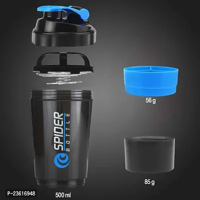 Spider Gym Shaker Bottle | Shakers for Protein Shake with 2 Storage Compartment | Leakproof Gym Protein Shaker-thumb3