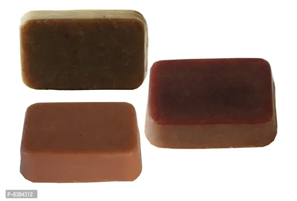 Neotea Handmade Herbal Soap Combo - Sandal, Nannari Vettiver, Neem Aloevera - 225 G (Pack Of 3)-thumb5